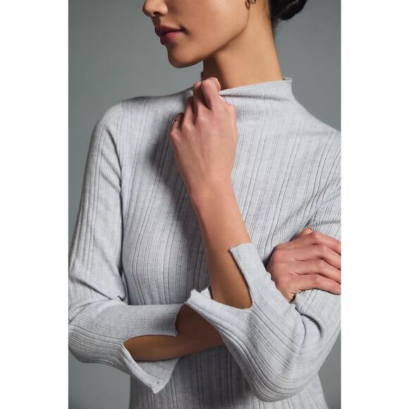 Daily Practice by Anthropologie Gray Textured Column Midi Sweater Dress Size 2X - Picture 5 of 11